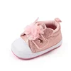 Infant Toddler Babies Boys Girls Shoes For Newborn Soft Sole Canvas Solid Footwear Crib Moccasins Letter Print Anti-Slip Shoes 6