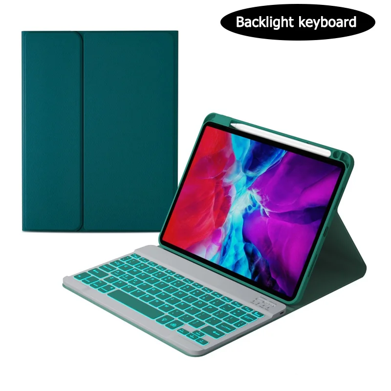 Custodia Per Tastiera Retroilluminata A 7 Colori Per Xiaomi Mi Pad 6 Pro Mi Pad 6 11 Pollici 2023 Copertura In Tessuto Con Copertura Per Tastiera Port