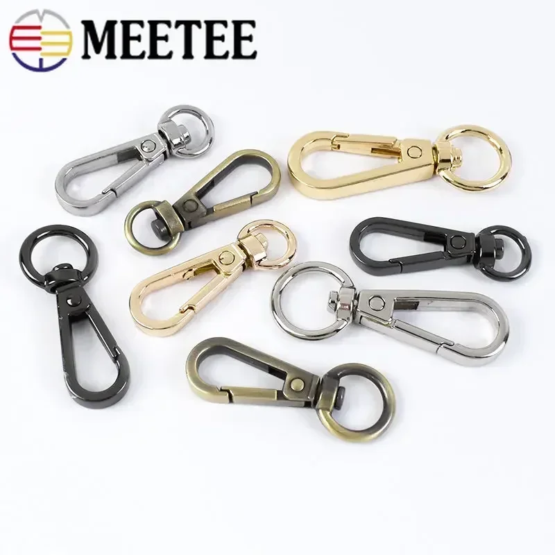 Metal Bags Buckle Swivel Lobster Clasp Trigger Clip Snap Hook KeyChain 10/30Pcs 8/10/13mm DIY Sewing Accessories