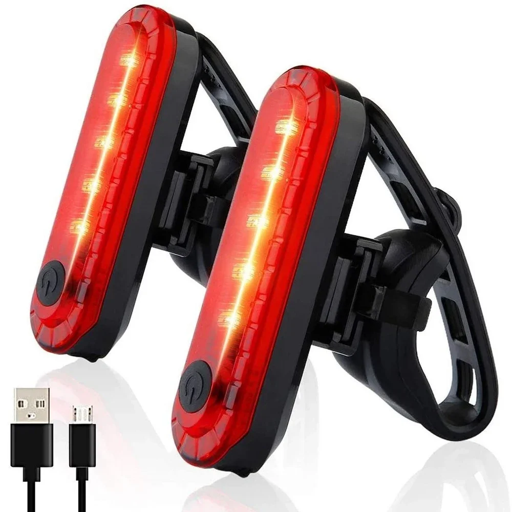USB Rechargeable LED Bike Tail Light - Bright Rear Safety Light