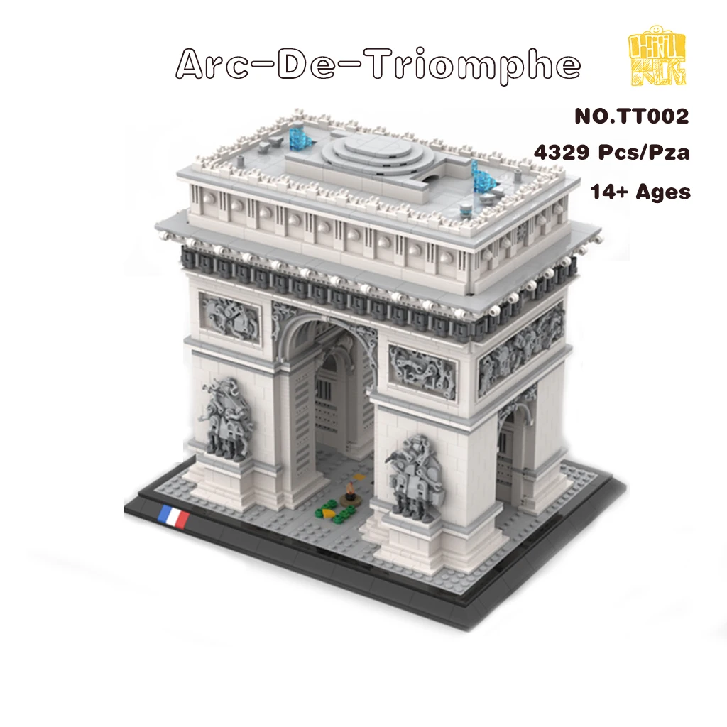 

MOC TT002 Arc-De-Triomphe-Paris Model With PDF Drawings Building Blocks Bricks DIY Toys Birthday Christmas Gifts