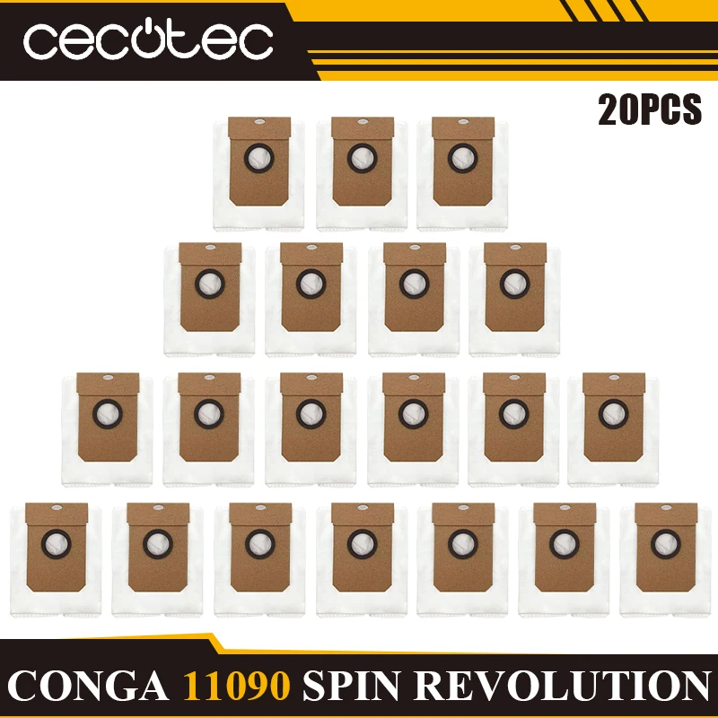 Cecotec Conga Enhanced Cleaning Kit: Main Brush, Side Brush, HEPA Filter, Mop, Dust Bag Replacement Set