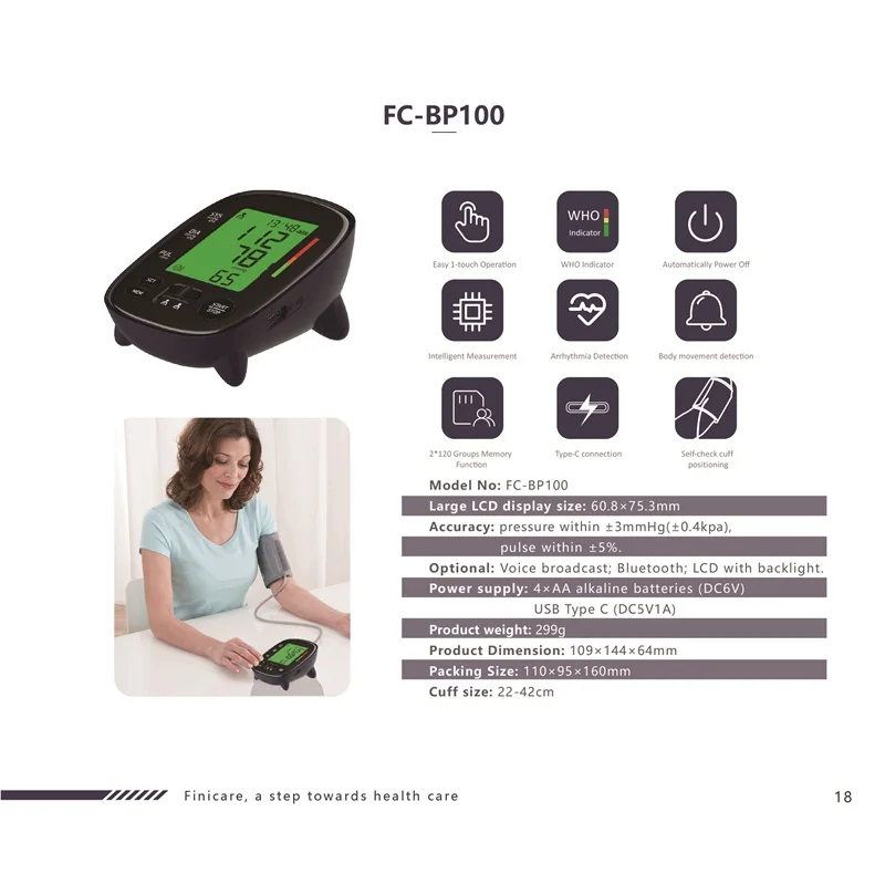 Home Sphygmomanometer without Voice Digital Cuff Sphygmomanometer with Accurate and Adjustable Upper Arm 5