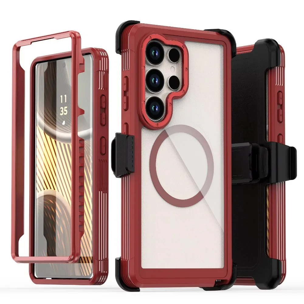 Armor Hybrid Anti-Drop XT MagSafe Case with Wireless Charging and Clip