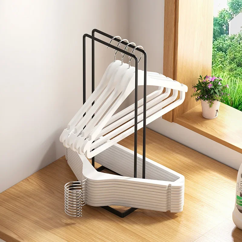 

Hanger Storage Large Capacity Hanger Stacker Rack for Adults and Children Stainless Steel Detachable Space-saving Organizer
