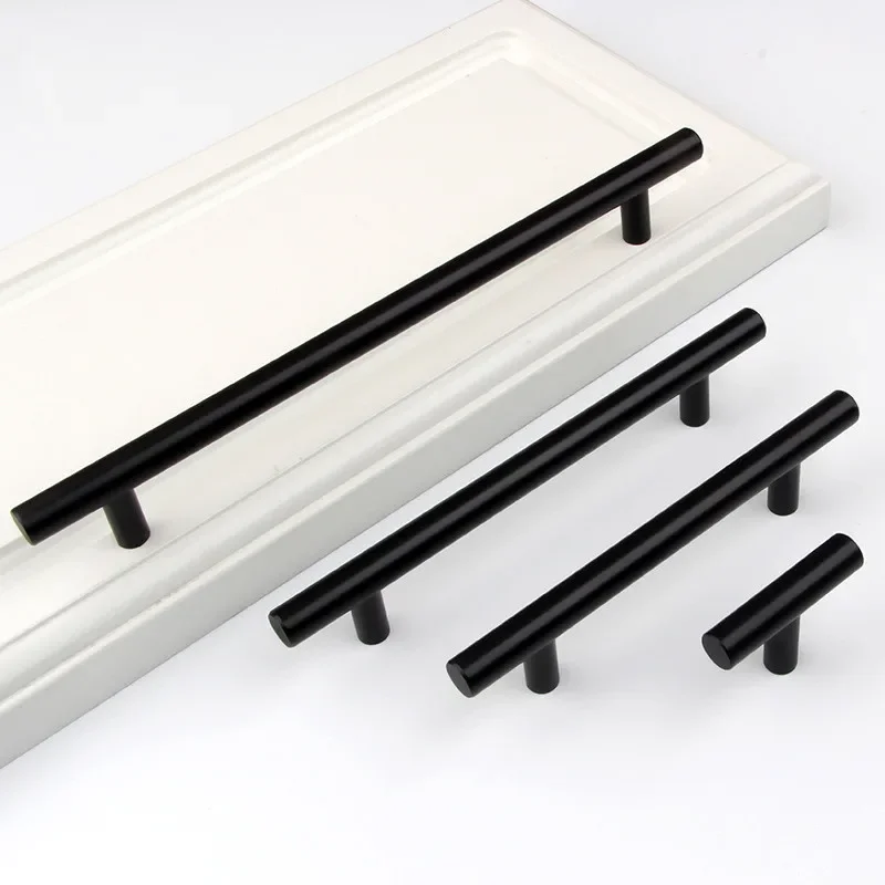 Kitchen Door Cupboard T Bar Pull Straight Handle Knobs Cabinet Pull Diameter 10mm Stainless Steel Handles Furniture Hardware door handles cabinet handles
