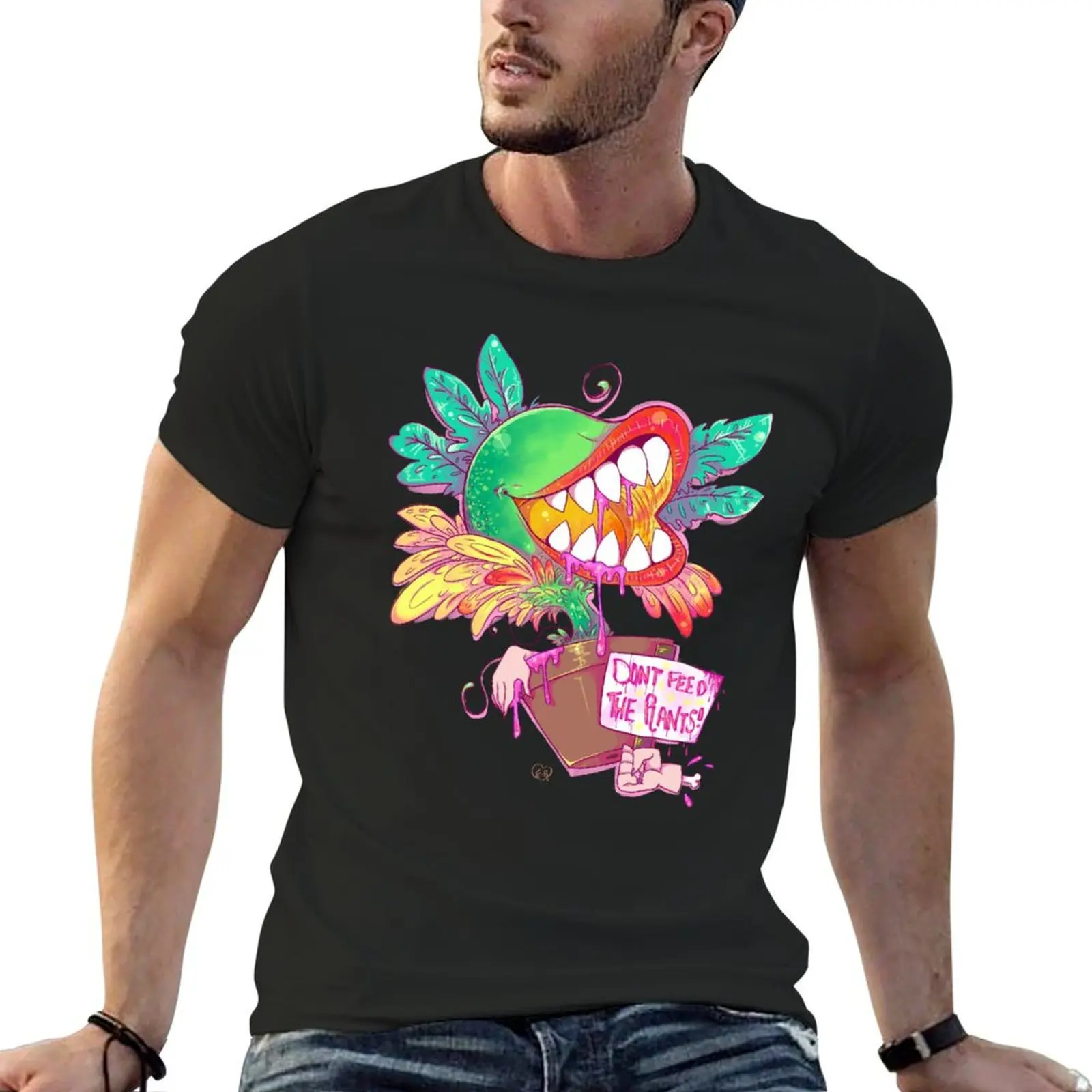 

DON'T FEED THE PLANTS ! T-Shirt man t shirt boys animal print customs sublime vintage t shirt men