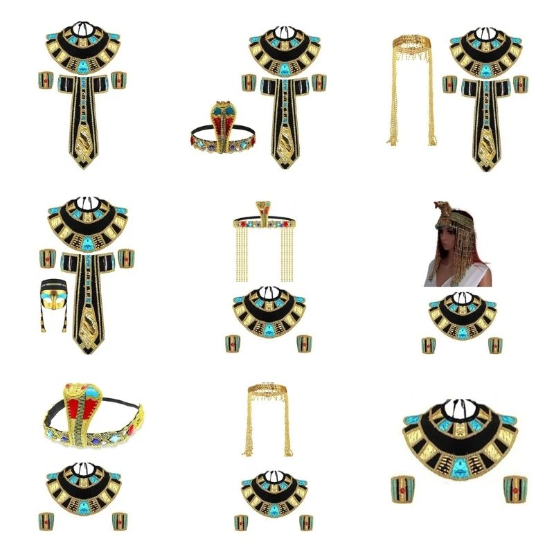 

Обруч для волос, комплект египетского костюма, головные уборы для косплея, повязки на голову со змеями, Прямая поставка