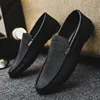 Soft Flat Leather Shoes for Men Round Toe Moccasin Black Loafers Man Casual Shoe Fashion 2025 Footwear Offer Designer Legitimate