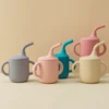 Color Kids1Pcs Baby Learning Drinking Cup Portable Straw Detailed Comfortable Grip Silicone Double Ear Kids Sippy Cup Baby Stuff 1