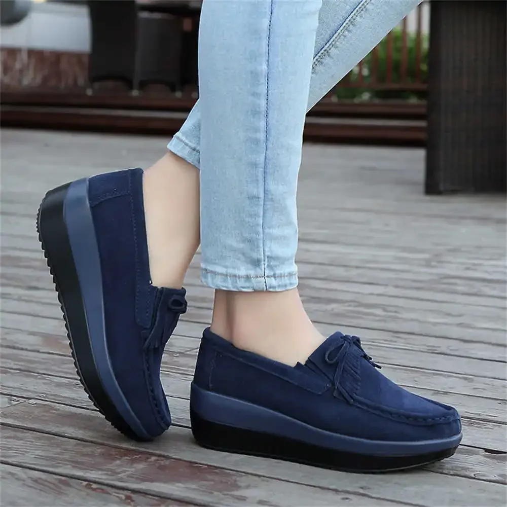 하이 플랫폼 스니커즈, 스케이트보드 노란색 여성용 신발, 테니스 스포츠 Sapatos 오리지널 신발, 41 사이즈, 35-36