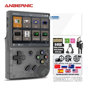 ANBERNIC RG35XX PLUS Ретро портативная игра PlayerBuilt-in 64G TF 5000 + Поддержка классических игр-HDMI TV Портативный для путешествий детский подарок