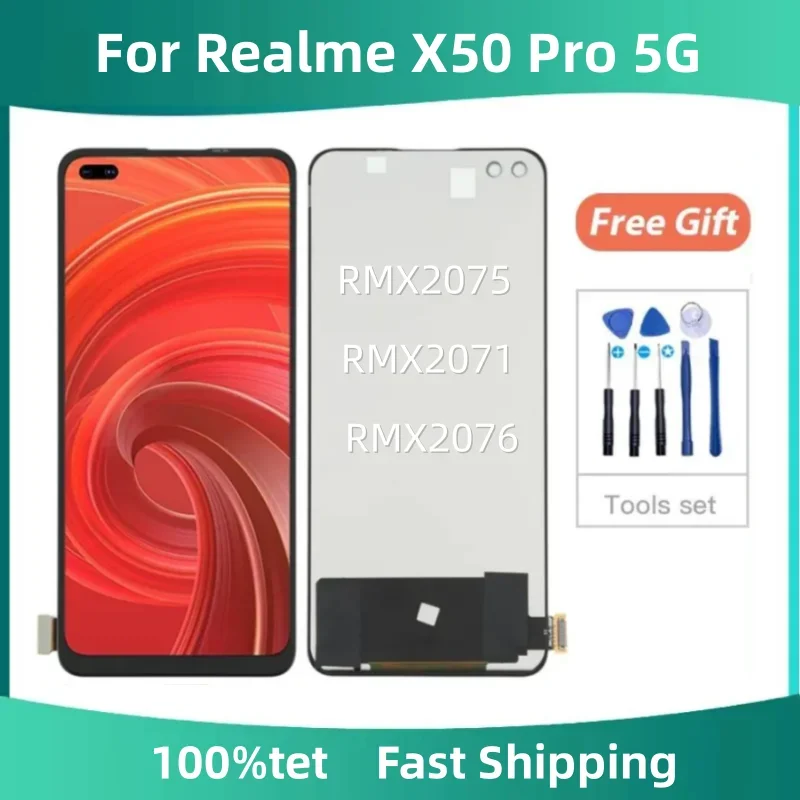 

LCD Touch Screen Digitizer Assembly for Realme X50 Pro, 5G, 6.44 ", RMX2075, RMX2071, RMX2076