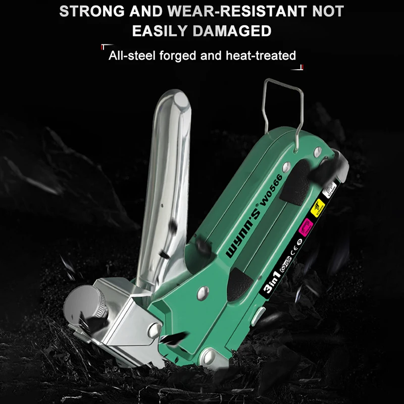 WYNN'S Versatile 3-in-1 Light Duty Nail Gun Manual Staple Gun for Carpentry and DIY Home Decoration Upholstery Furniture Tools 6