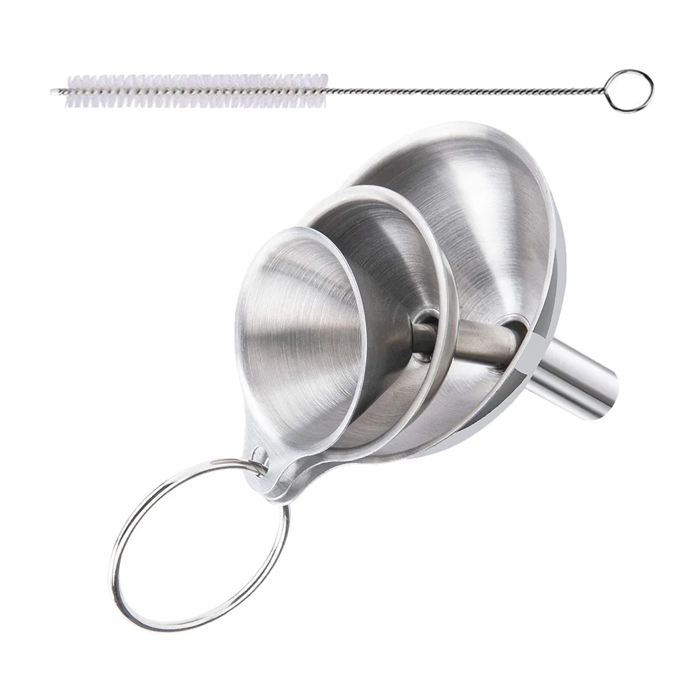 

Stainless Steel Funnel Hopper Soy Sauce Filter Liquid Transferring Food Oil Kitchen Gadgets