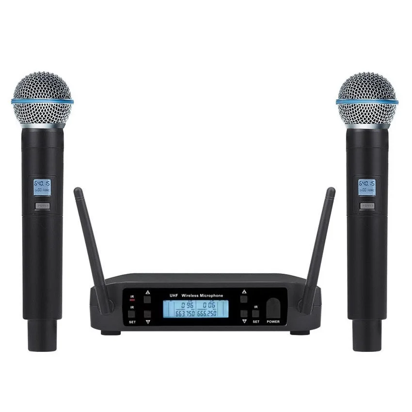 UHFWirelessMicrophonesProDualHandheldforShureGLXD4Vocal