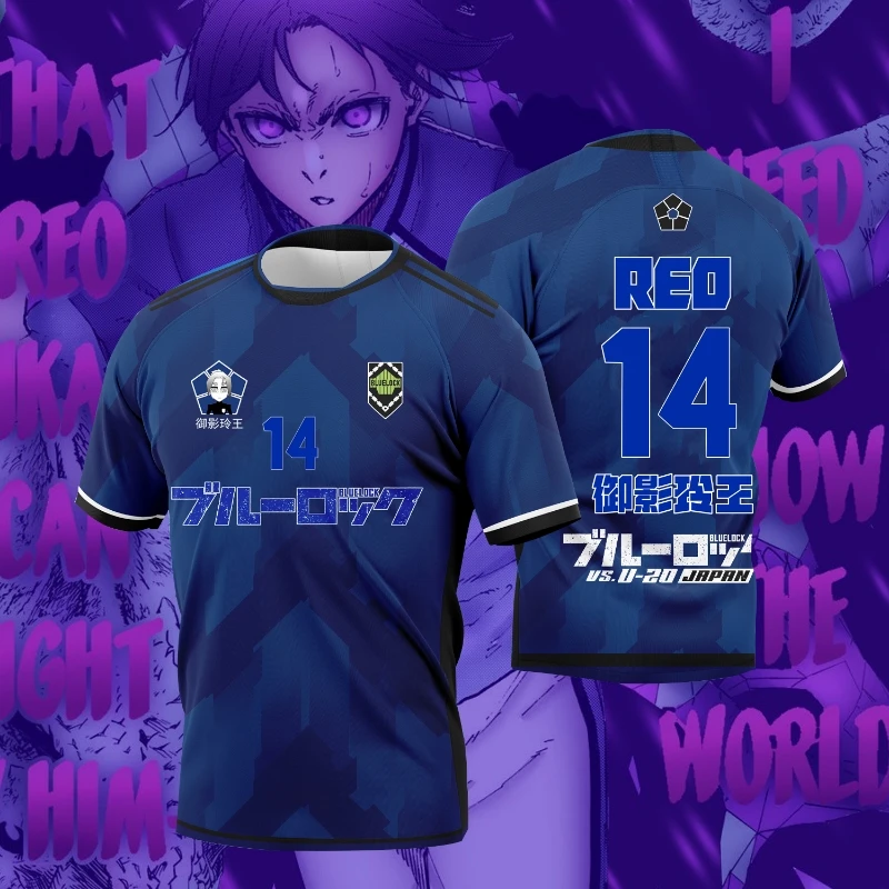 Summer 2026 Anime 'Blue Lock' 3D T-Shirt - Breathable Casual Top