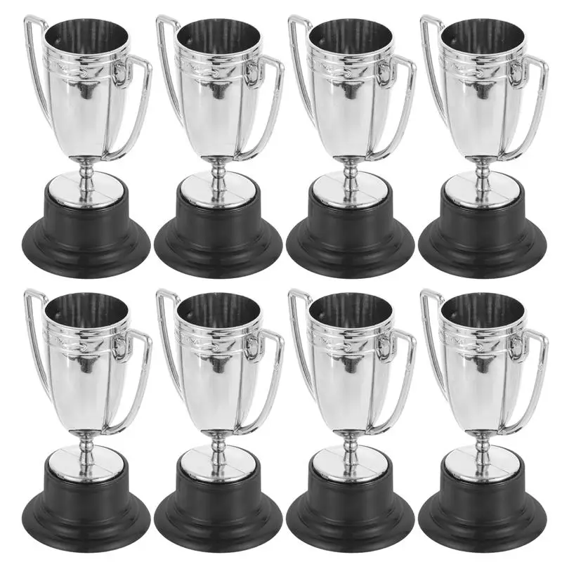 Plastic Gold Winners Medals Trophy 8Pcs Children Prize Awards Toys For Kids Birthday Party Favors Pinata Fillers