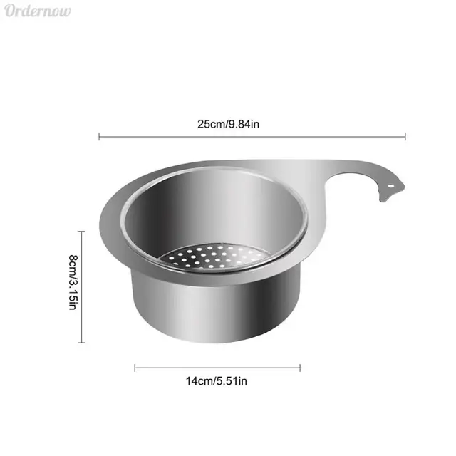 2-in-1 Sink Filter Basket Set - Portable Kitchen Drain & Storage Basin