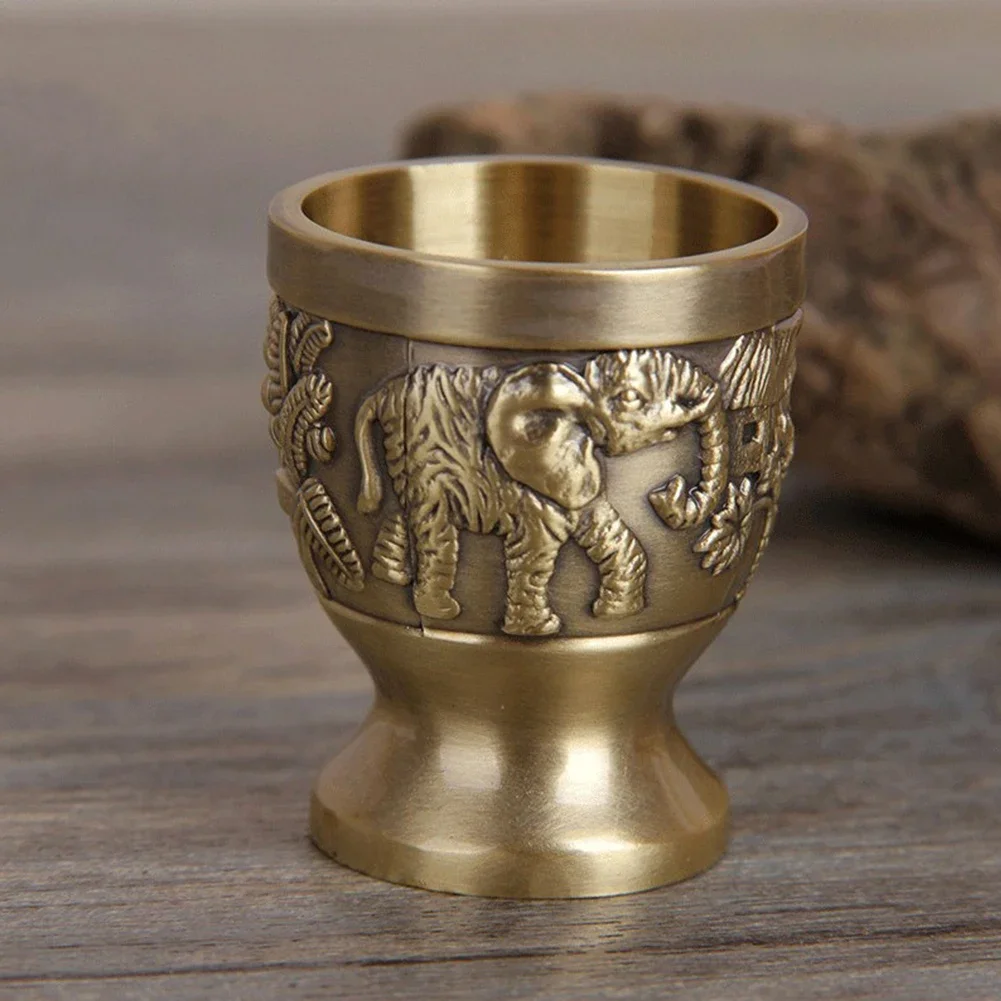 Classic Beverage Cups Bronze Color Elegant Metal Mugs Perfect For Entertaining Stylish Decorative Piece Indoor Events