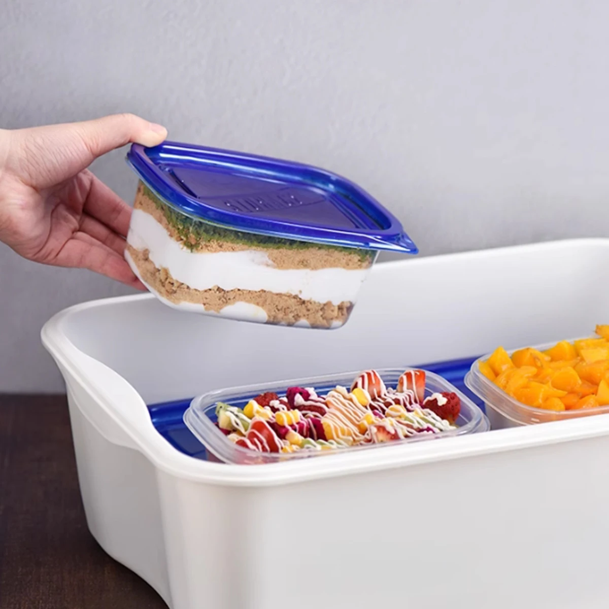 5 pcs Food Storage Containers Plastic Boxes Set 280ml Per Box For Kitchen Leakproof Freezable Box food storage containers