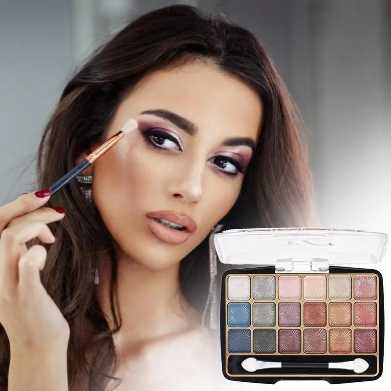 Shimmer Eyeshadow Palette Female Pearlescent Matte Eyeshadow Palette High Color Saturation Eye Makeup Tool For Weddings Parties eye shadow eye shadow plate