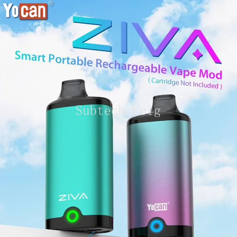 

5Pcs Yocan Ziva Vape Pen 510 Thread Preheat Battery Mod 650mah Rechargeable Type-C Charging Vaporizer for 510 Thread Cartridges