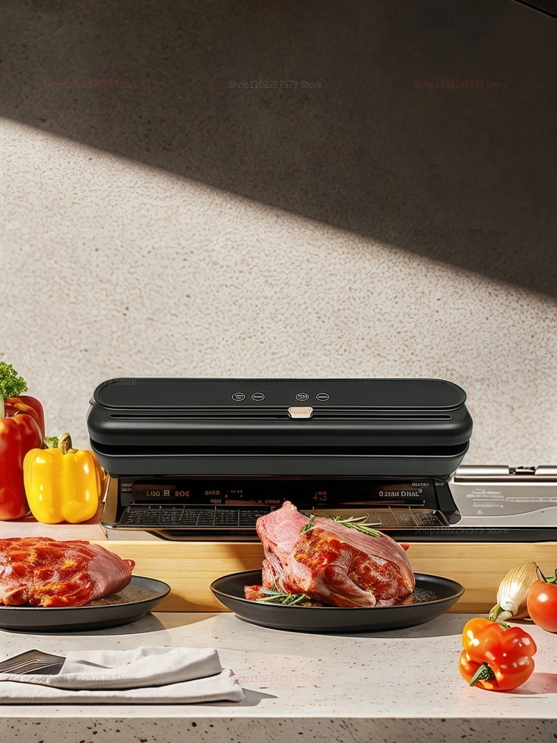 Description Picture 2 of itemNew Electric Vacuum Sealer for Kitchen Dry Wet Food Storage Built-in Cutter Touch Button Easy Seal Food Household Appliance