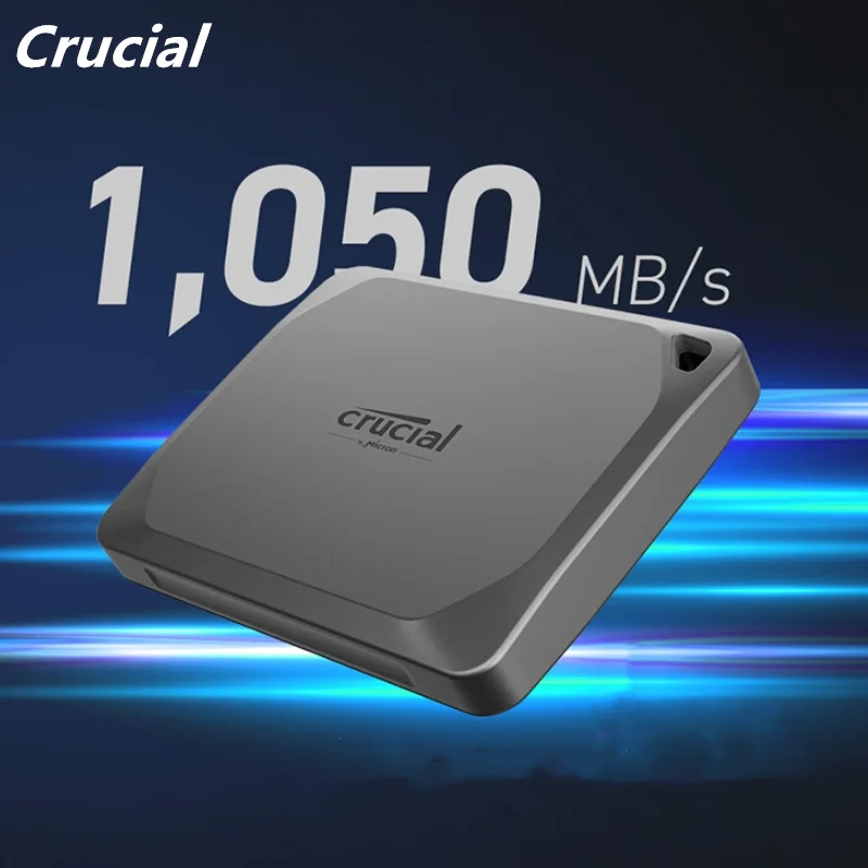 Unità A Stato Solido Esterna Crucial X9 Pro 1Tb Fino A 1050 Mb/S Leggi E Scrivi Ssd Portatile Usb 3.2 Resistente All'Acqua E Alla Polvere Da 2Tb