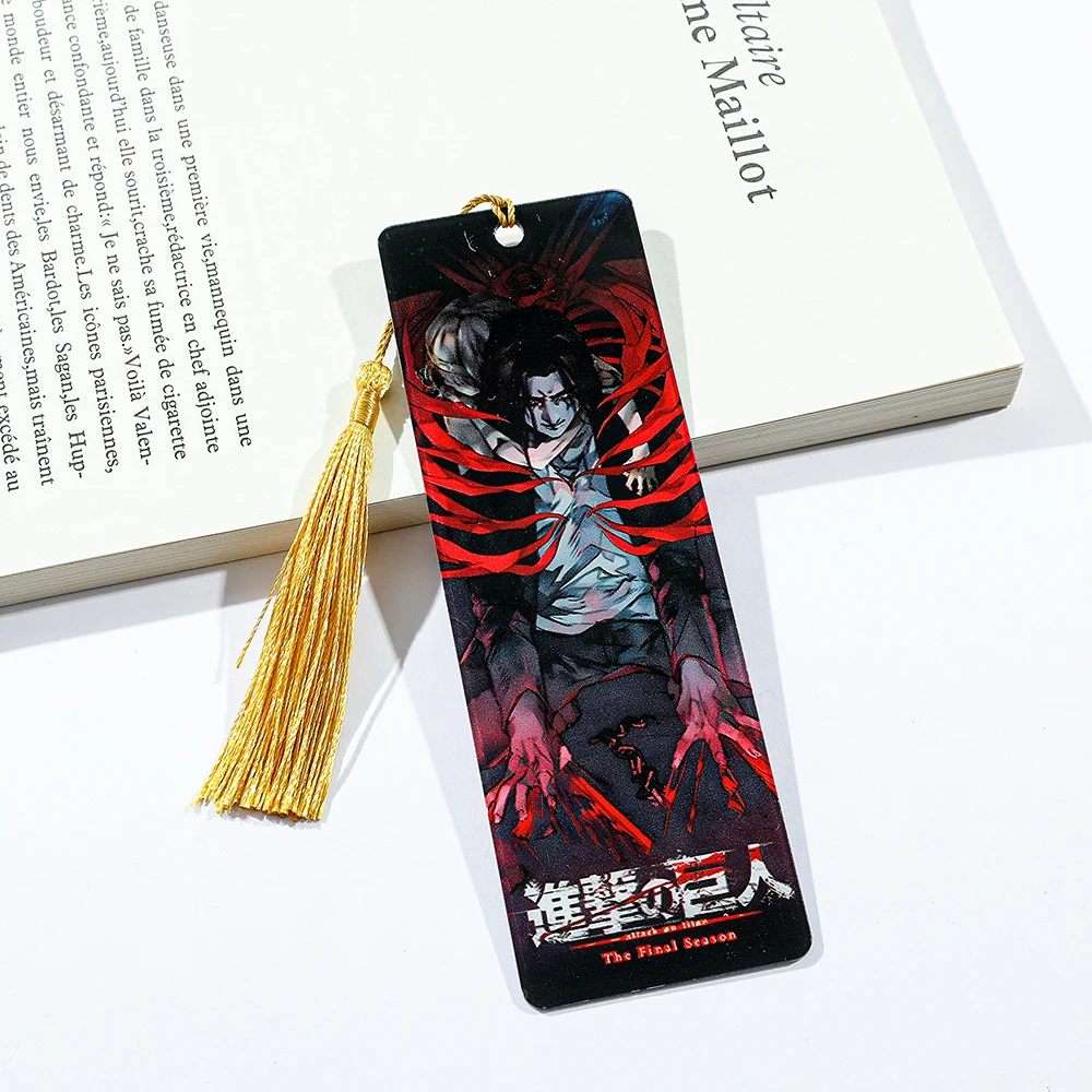 Attack on Titan Colorful Anime Pattern Acrylic Bookmark Student Reading Stationery School Supplies Gifts Bookmarks Stationery Supplies
