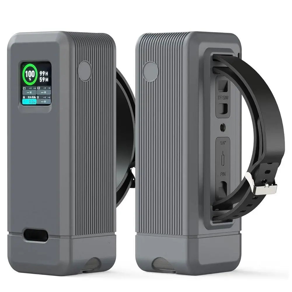 Silicone Case Power Bank Protective Cover for Anker Prime Mobile Power Bank 27650mAh 250W 1/4 Inch Nut Hole