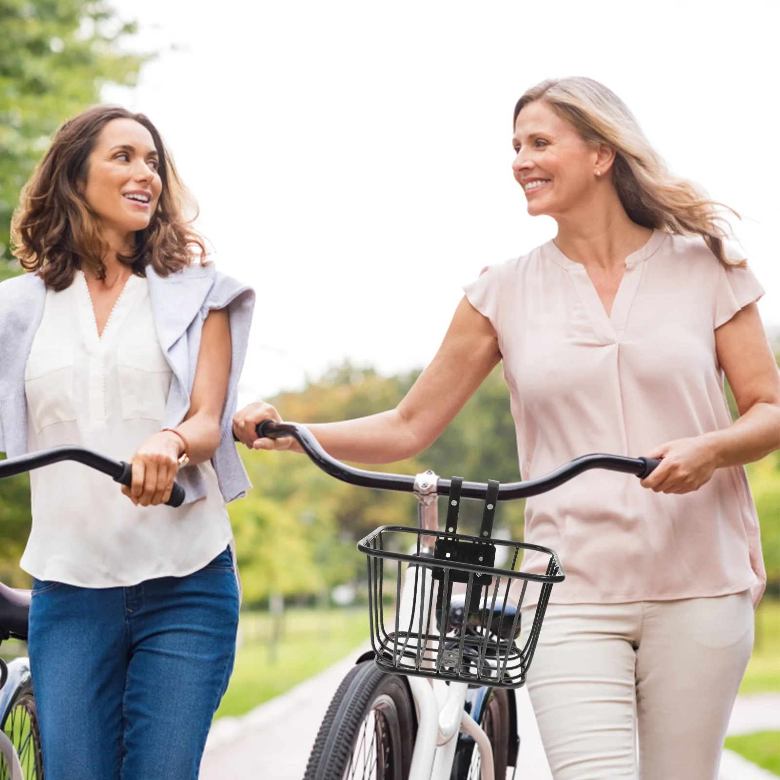 

Bicycle Cycling Basket Metal Bike Front Storage Basket Bike Handlebar Basket Holder Riding Storage Gadget Bike Accessories