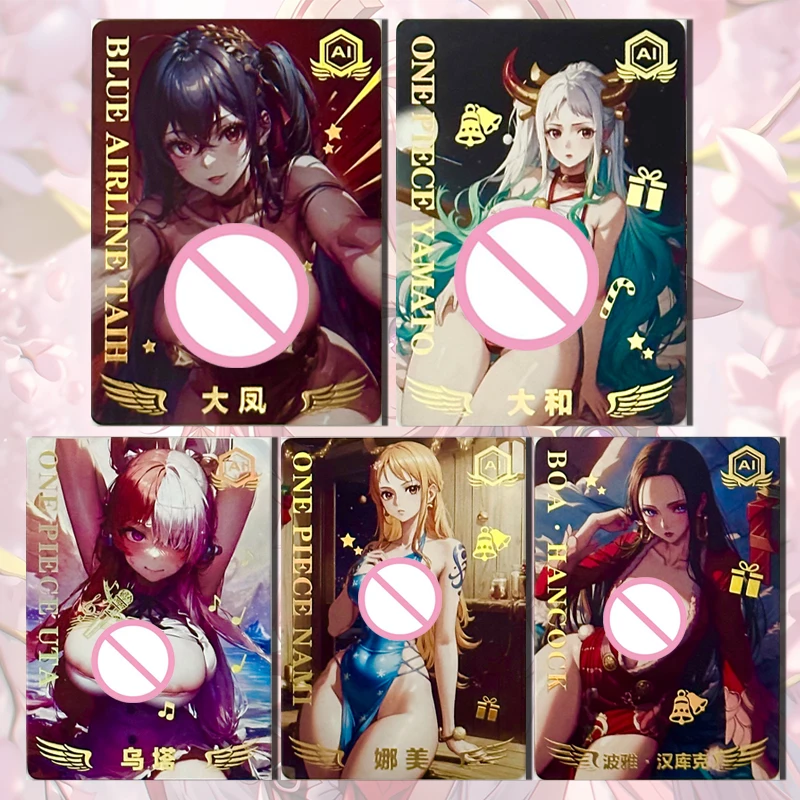 

NEW Goddess Story Boa Hancock Yamato Nami IJN Taiho DIY homemade diamond flashcards boy Toy collection Birthday Christmas gifts