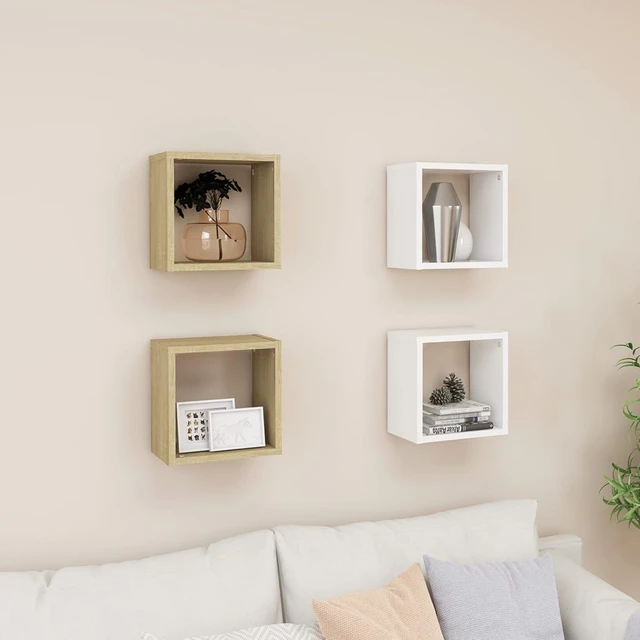 Wall Mounted Cube Shelves