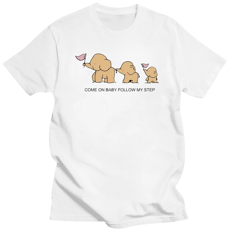 

Cute Elephants Family Shirt Men's Newest Shirt Letter Short Sleeved T-Shirt Home Tee Shirts Boys Mens T Shirts Streetwear 2020