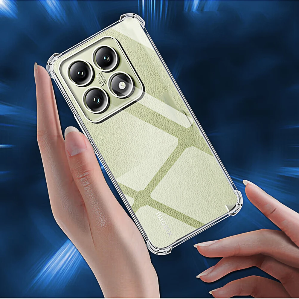 Transparent Protective Phone Case with Camera Protection, Full Coverage Design