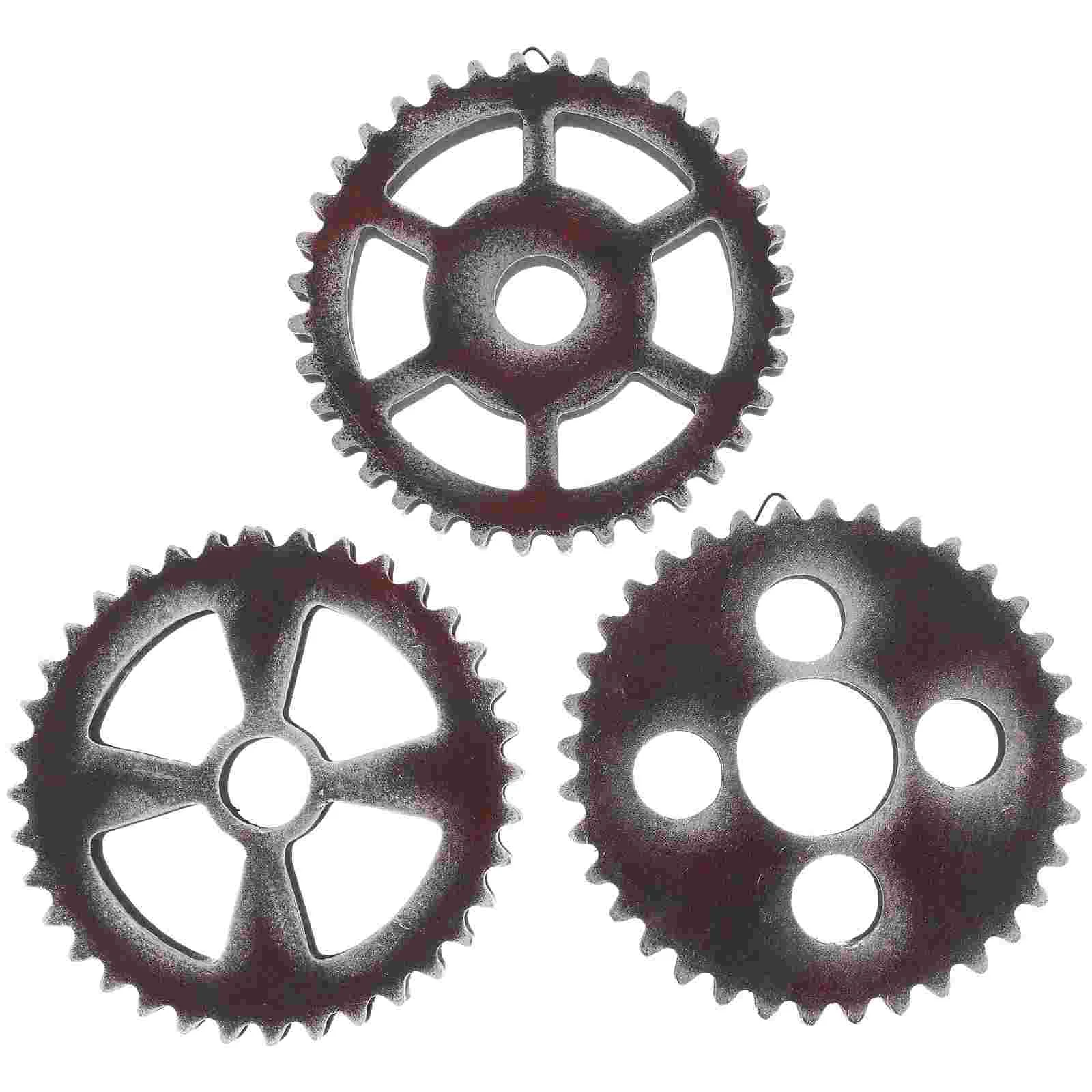 

Creative Wall Hanging Gear Decorations Wood Gear Wall Decors Gear Wall Art Decors Retro Gear Pendants for Living Room
