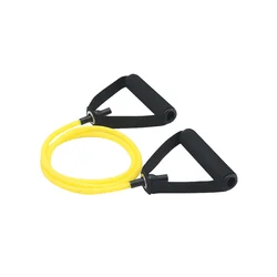 Enhanced Resistance Bands with Handles for Home Strength Training - Adjustable 5-Level Set for Men and Women (Yellow 10LB)