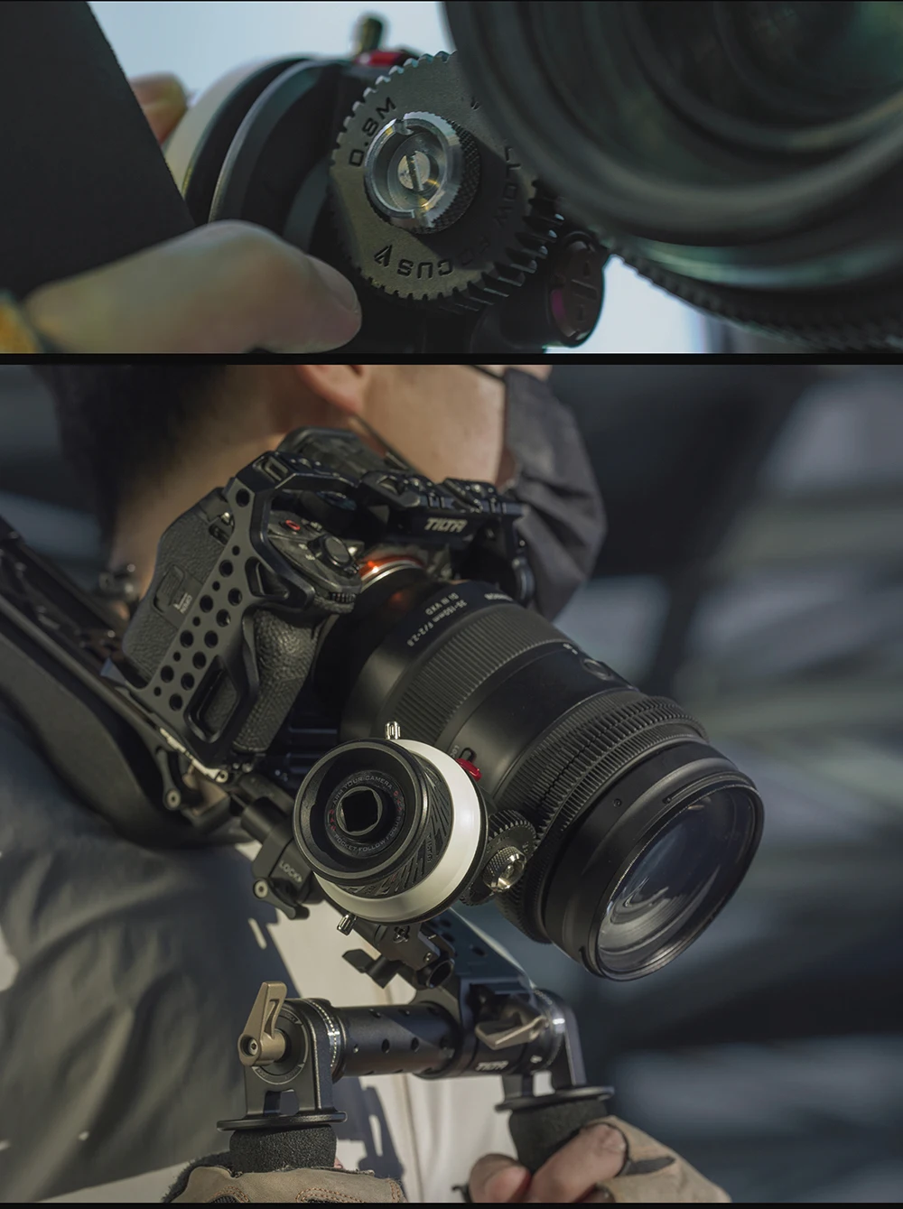 TILTA FF-T07 Mini Pocket Follow Focus System 2.0 Zoom-Steuerung DSLR-Kamerakäfig Kompatibel mit Sony ZV-E10 A7S3 FX3 A7III A7 IV – Detail 11