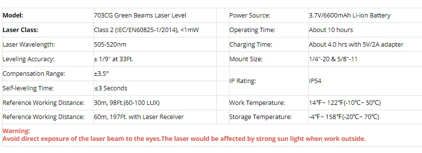 Huepar 703CG 360° Cross Line Laser Level 12 Lines Self-leveling 3D Green Beam Level Pulse Mode Adjust Bright Alignment Tools