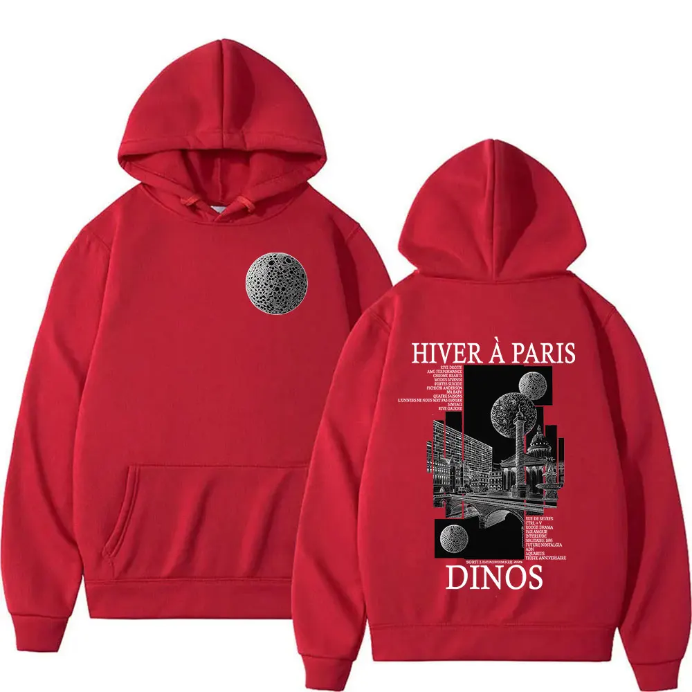 Rapper DINOS HIVER A PARIS Tour 2025 Graphic Hoodie Men's Fashion