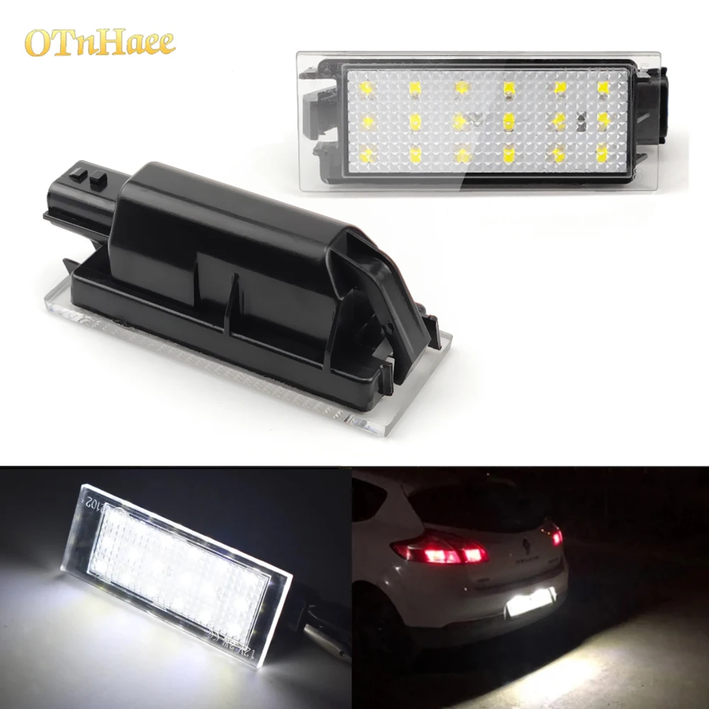 Éclairage LED Pour Plaque D'immatriculation Renault - Compatible Clio, Megane, Twingo, Etc. (lot De 2)