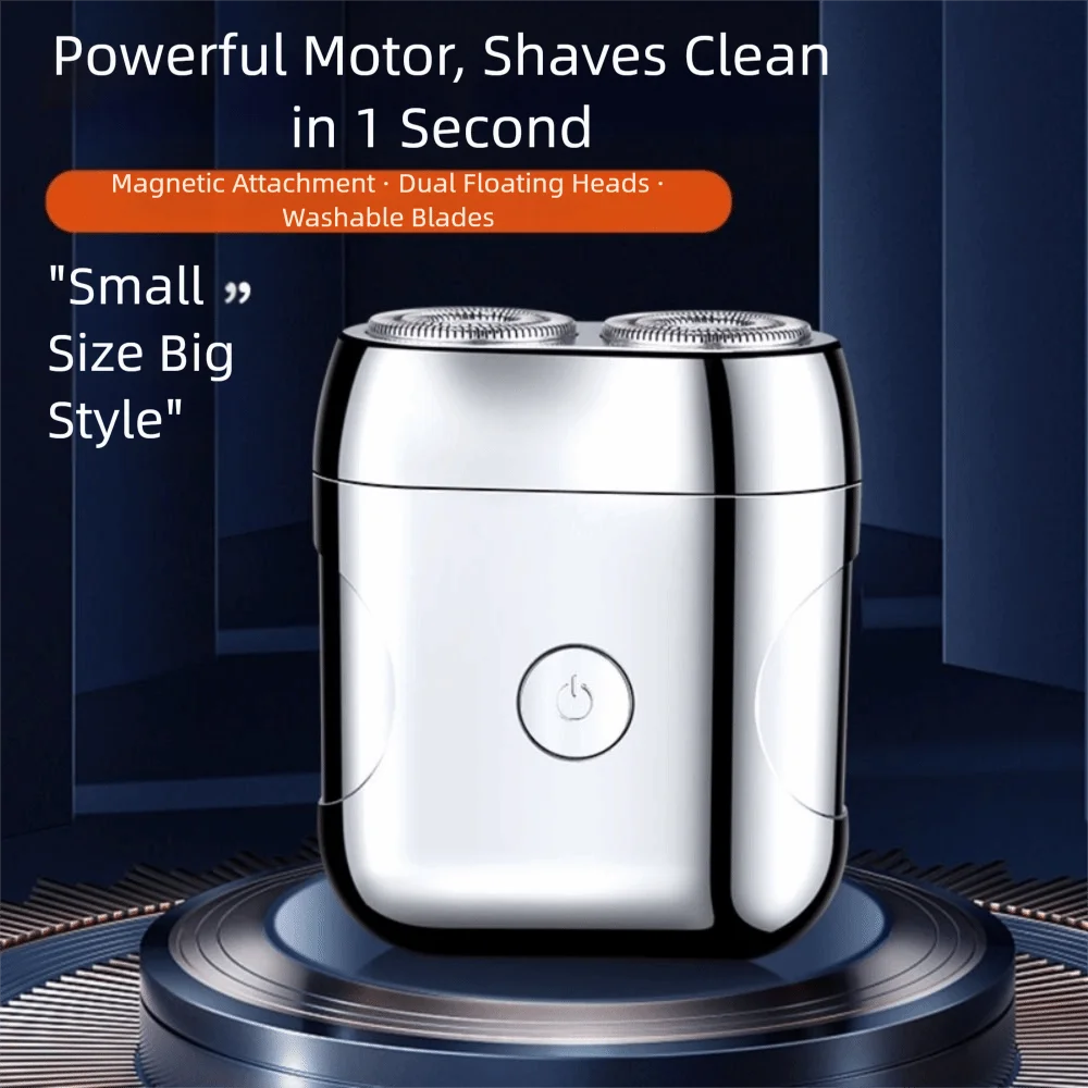 Rechargeable Ultra Clean Double Head Razor Digital Display Silent Electric Shaver Washable Quiet Operations Mini Shaving Men