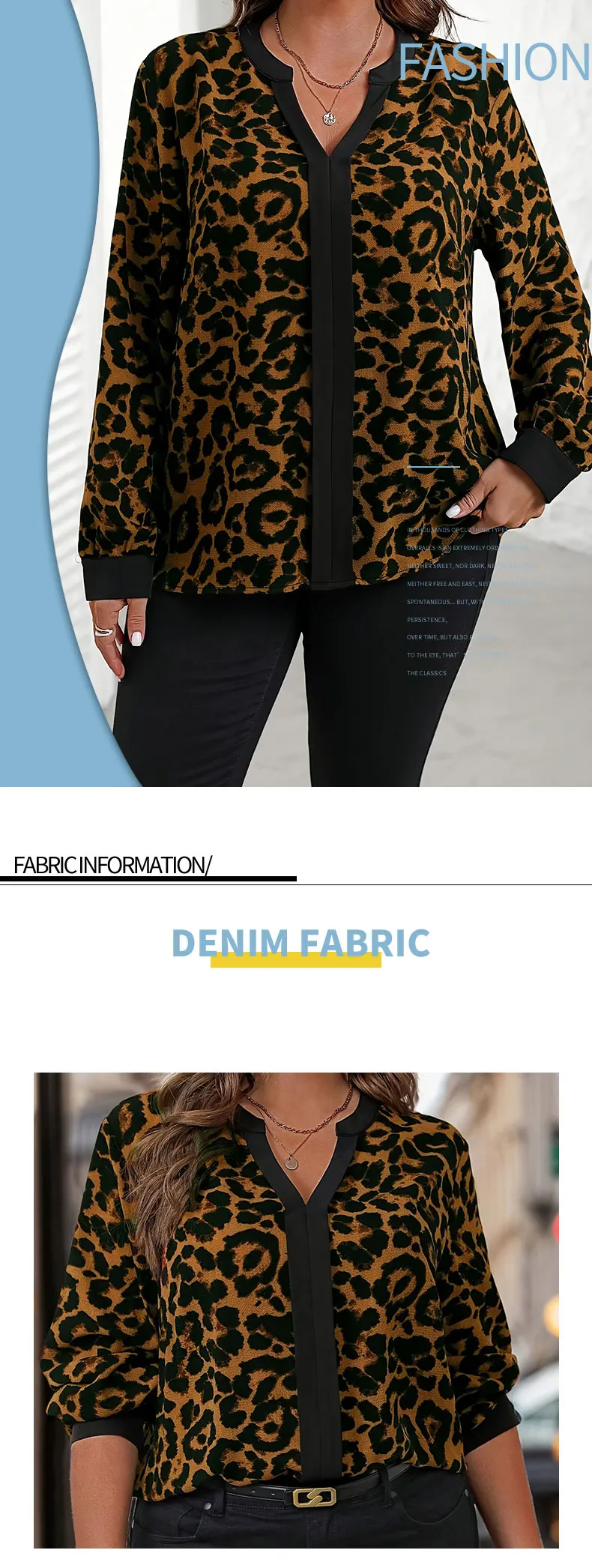 Women's plus size top spring chic and elegant Fashionable top .