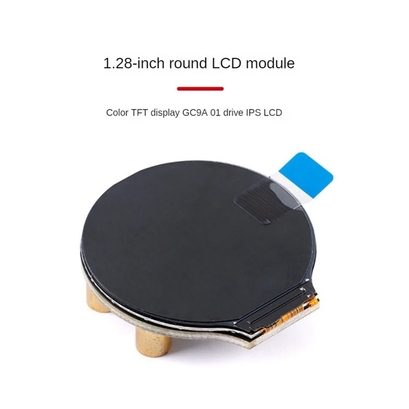 1.28 Inch IPS Color TFT LCD Display Module 1.28Inch RGB LED Round Screen Black 4 Wire SPI Interface