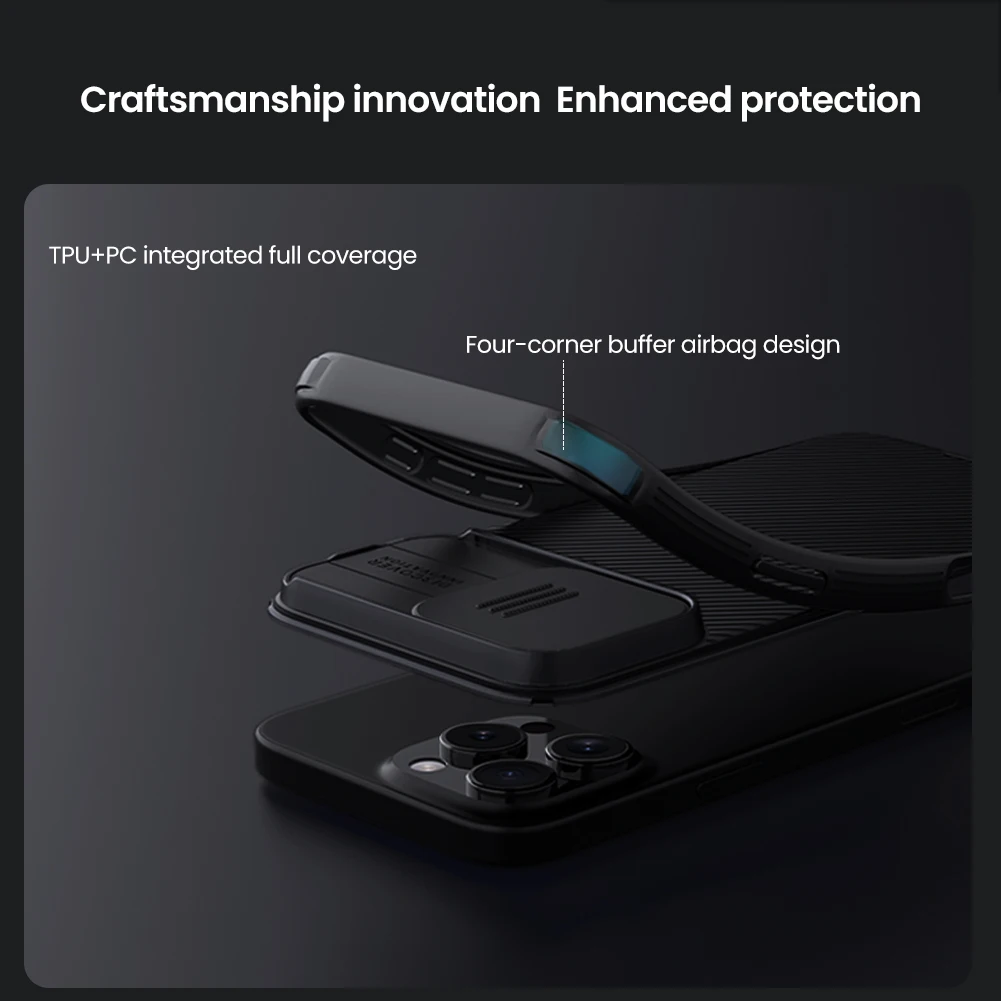 Nillkin Slide Camera Protection Phone Case with TPU Frame and Hard PC Back