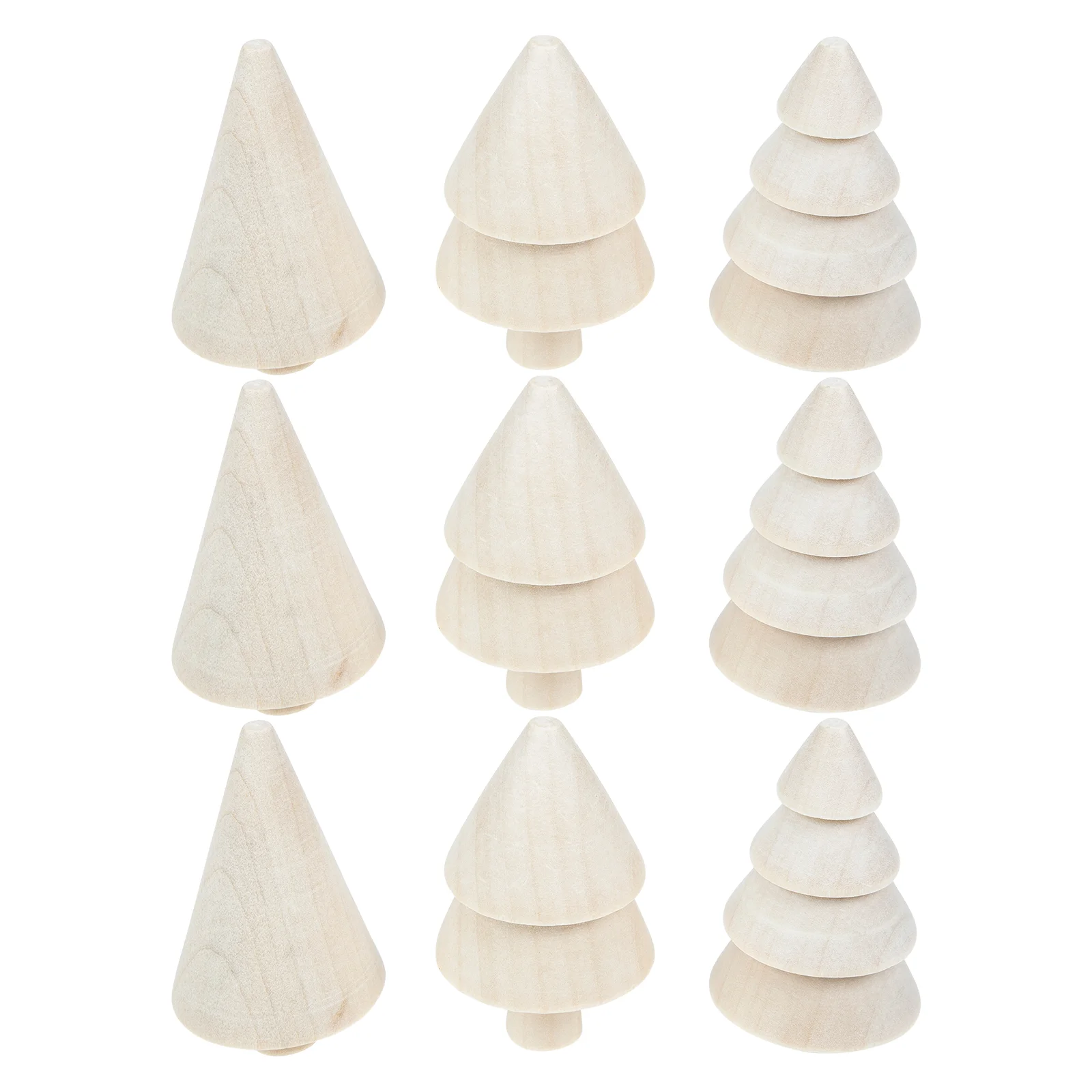 

9Pcs Unfinished Blank Christmas Trees Kids DIY Tools Christmas Trees Molds