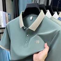 Designer marque mercerisé coton manches courtes polo shirt été nouveau style coréen Casual hommes t - shirt mode imprimé confortable respirant TOP 1