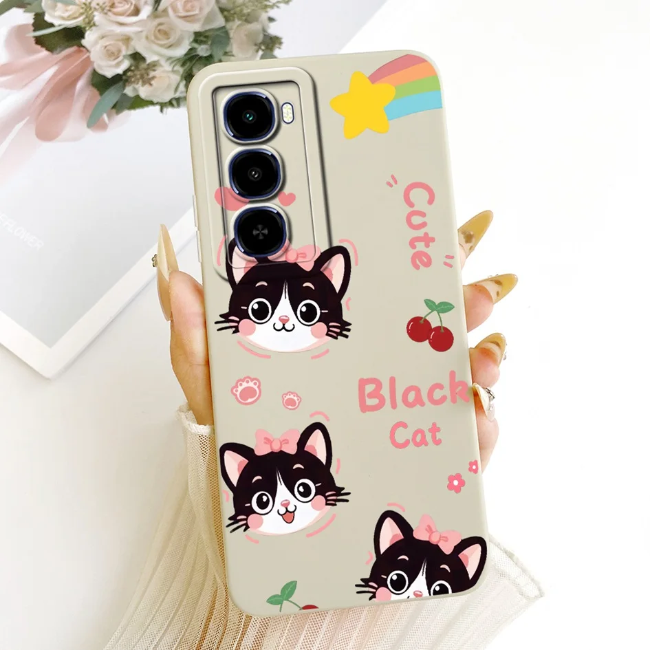 Stylish Flower Soft Liquid Silicone Phone Case Cover
