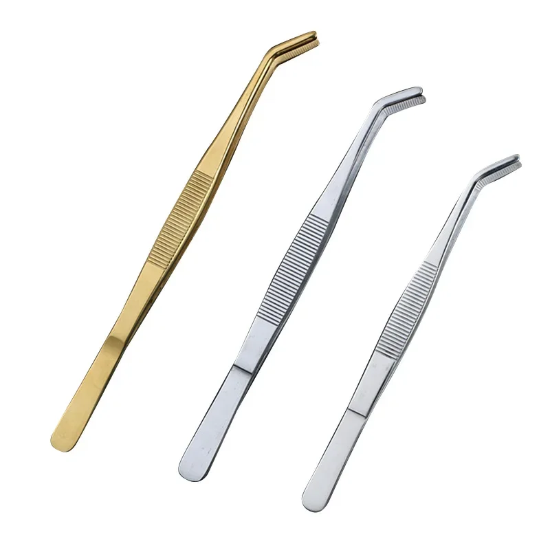 *Gold Stainless Steel Thickened Tea Clip Kung Fu Tea Set Metal Cup Washing Clip Non-slip Tweezers